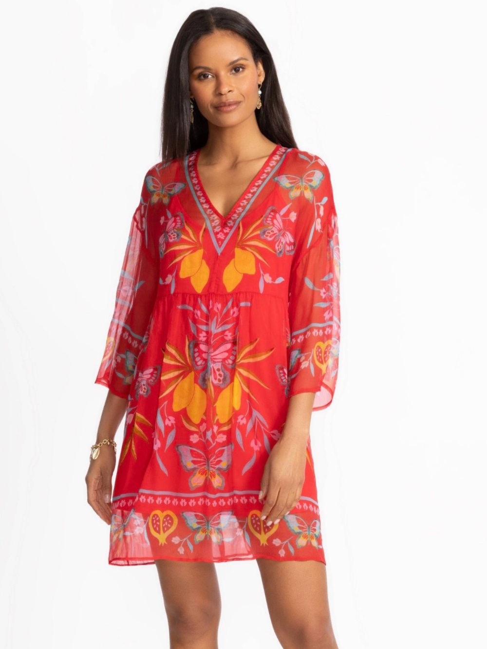 NWT. Johnny Was Barbara Mini Dress